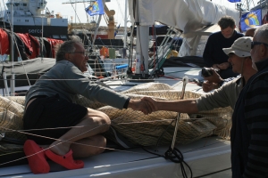 Arrivée de l&#039;étape Douarnenez-Falmouth